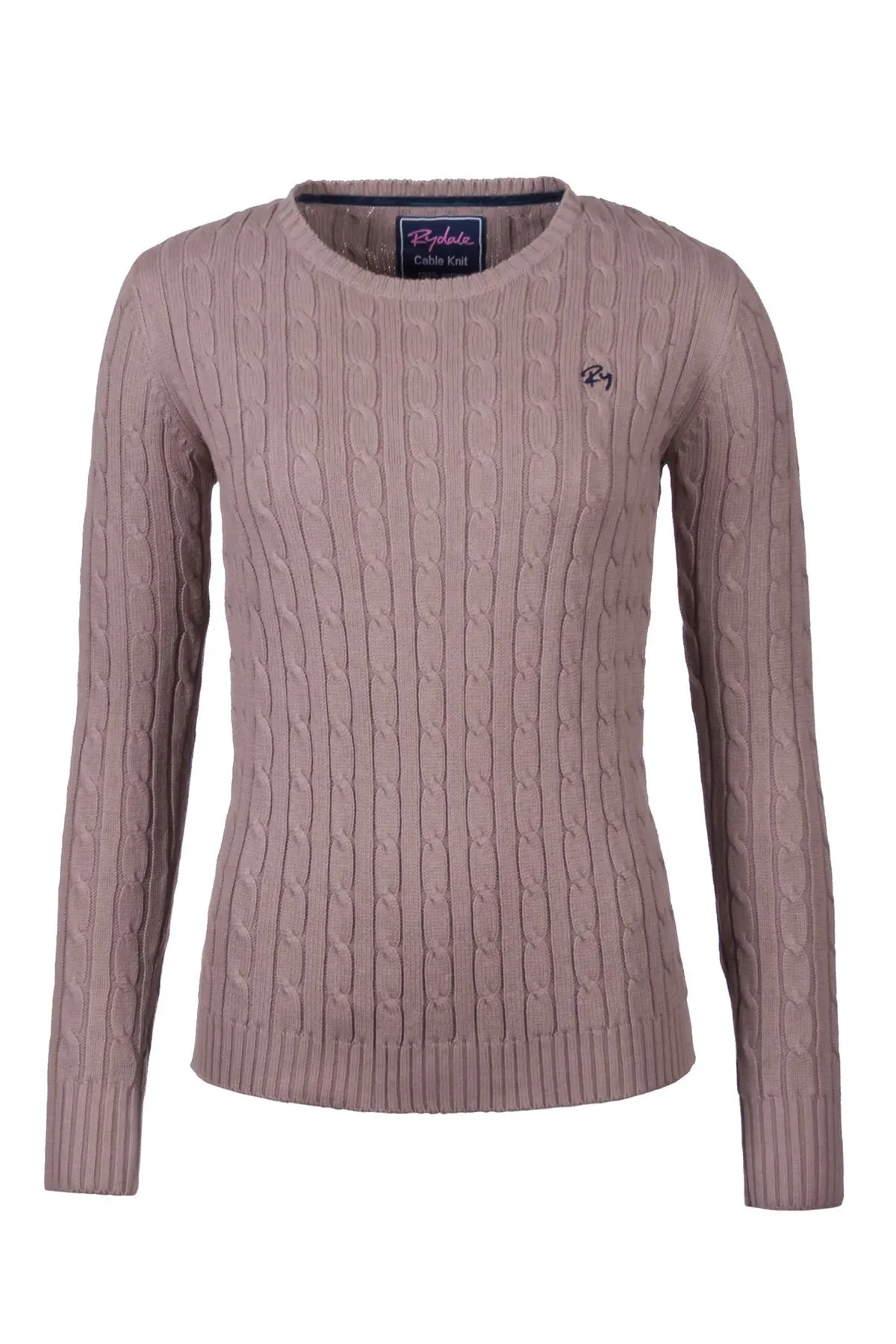 Ladies Crew Neck Cable Knit Jumper