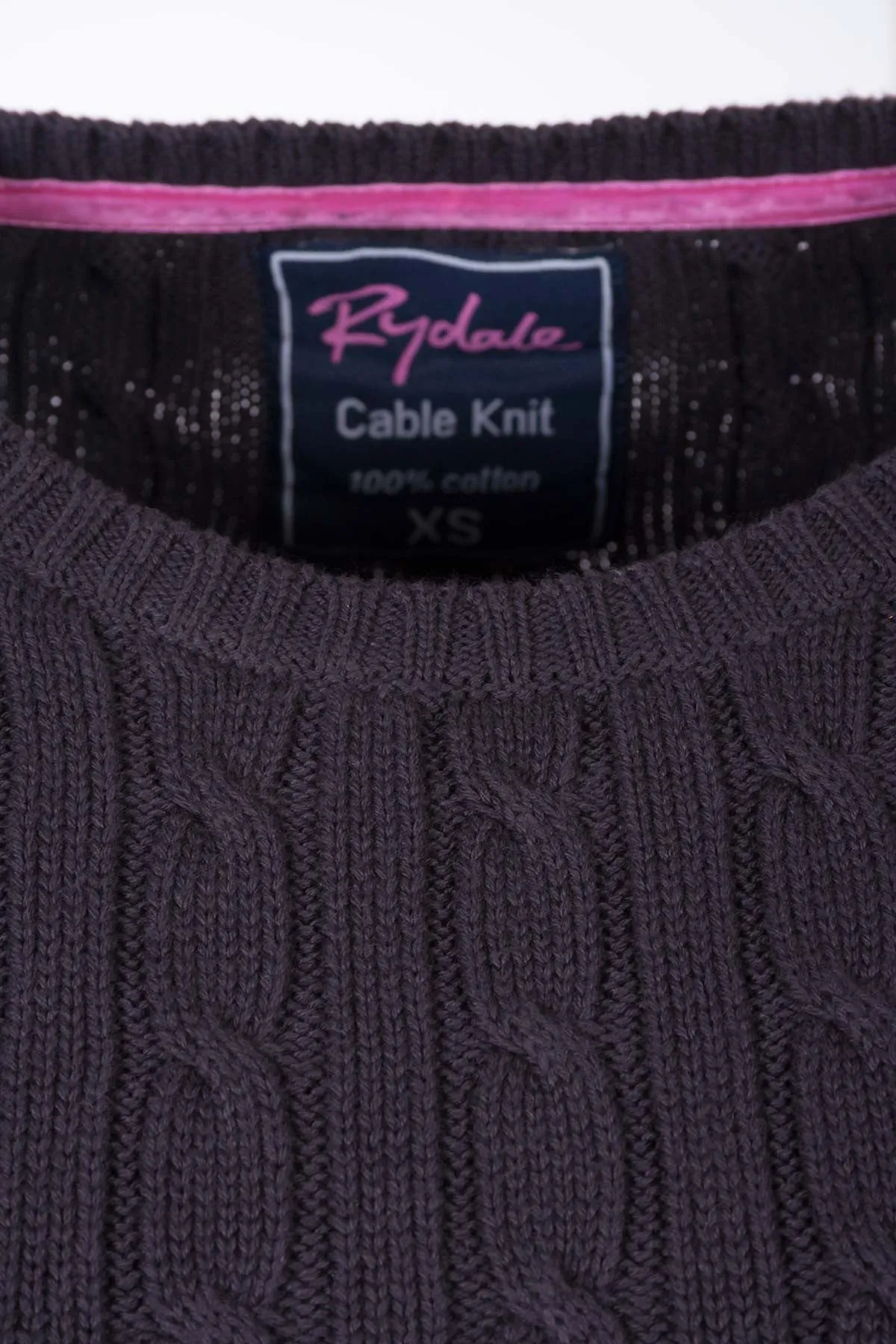 Ladies Crew Neck Cable Knit Jumper