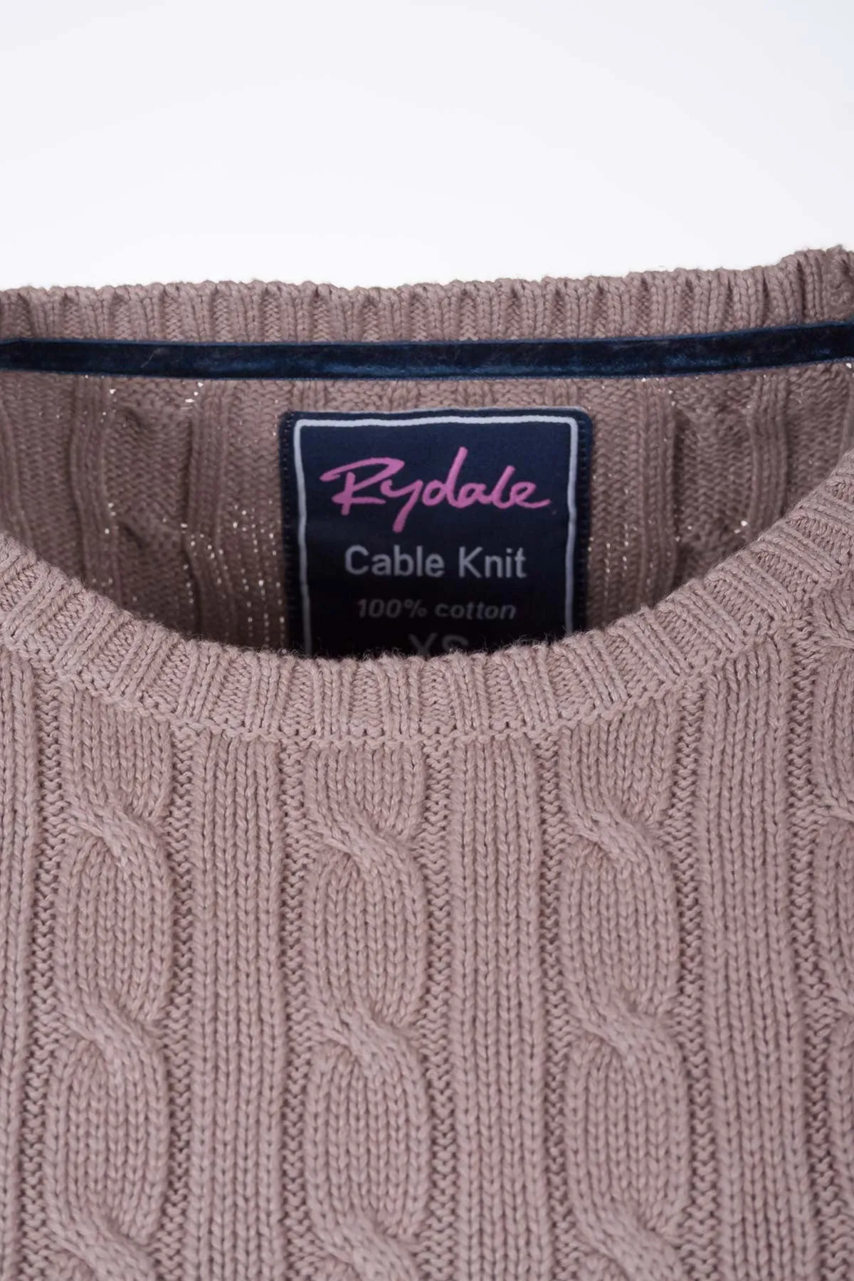 Ladies Crew Neck Cable Knit Jumper