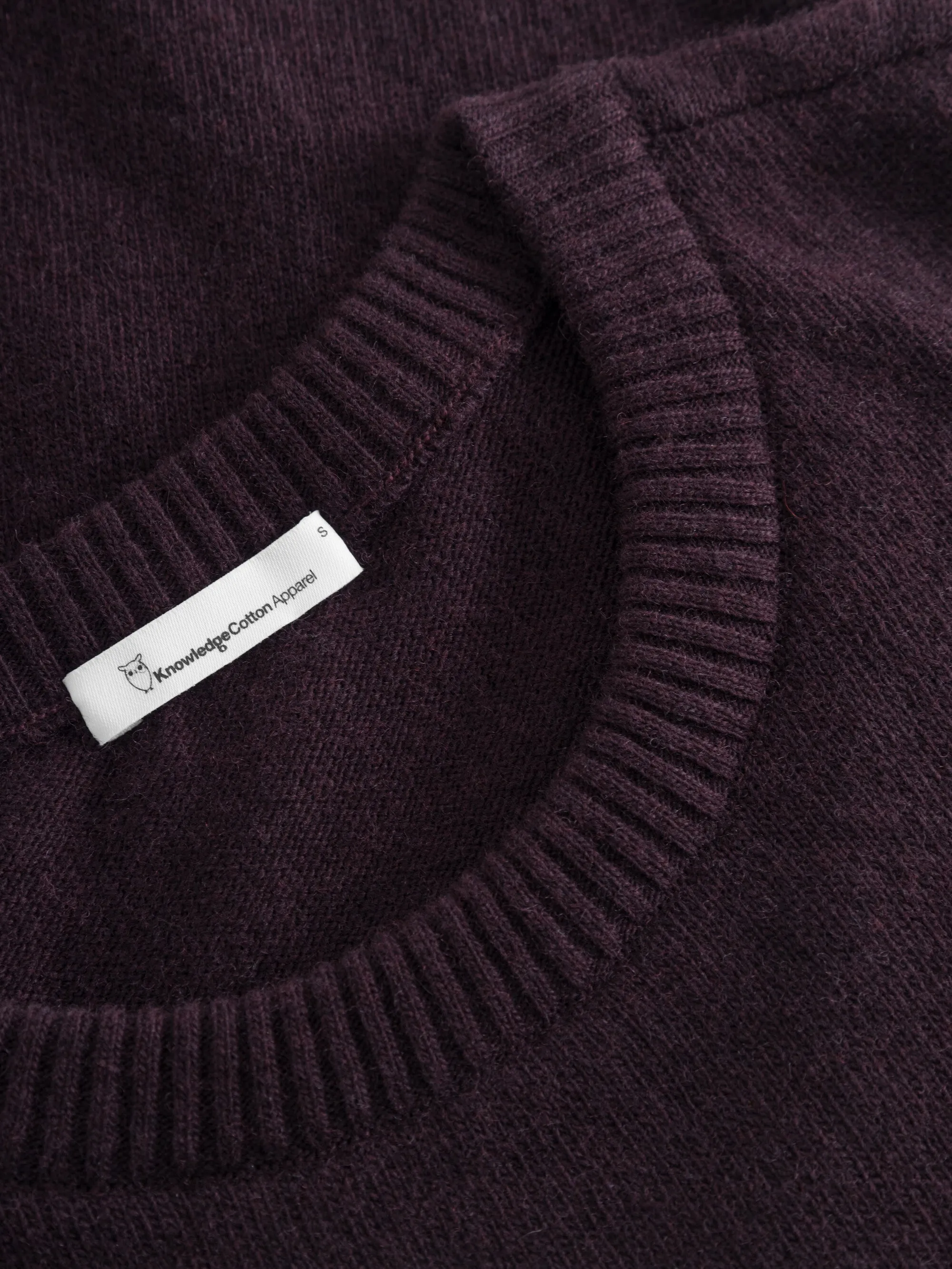 Lambswool crew neck - Chocolate Plum