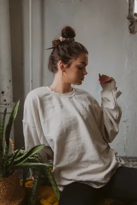 LivyLu Blank Thrifted Sand Sweatshirt