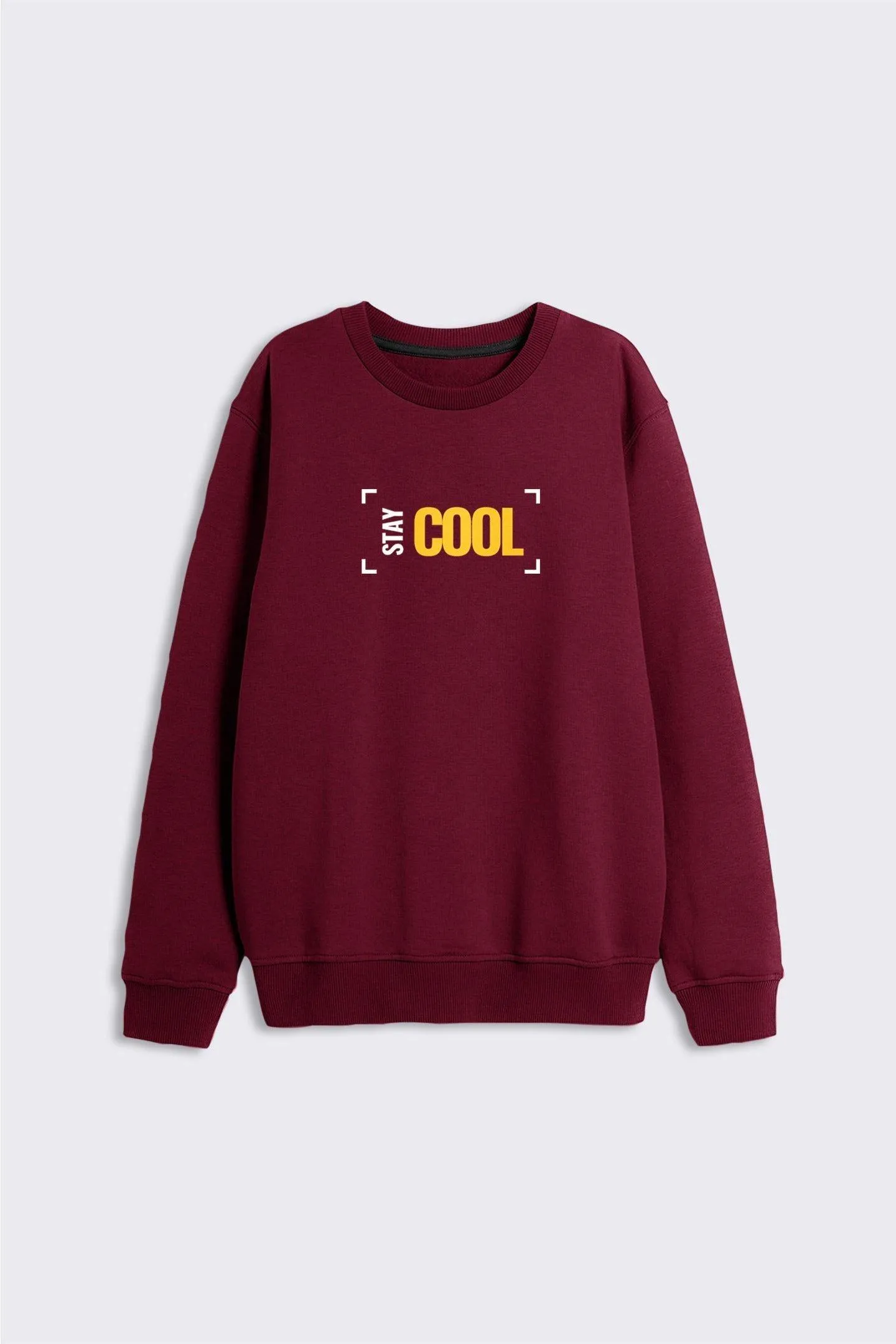 Maroon Printed Sweatshirt