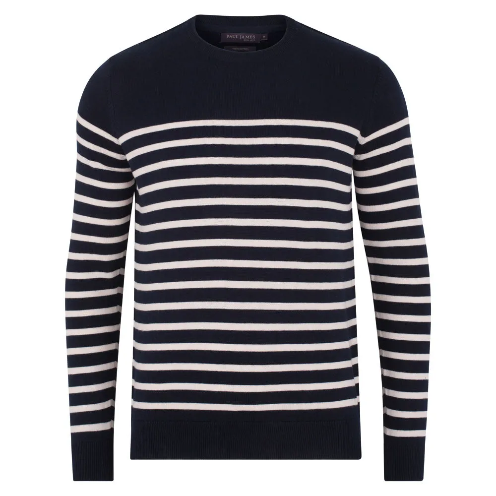 Mens Lightweight Cotton Striped Breton Sweater