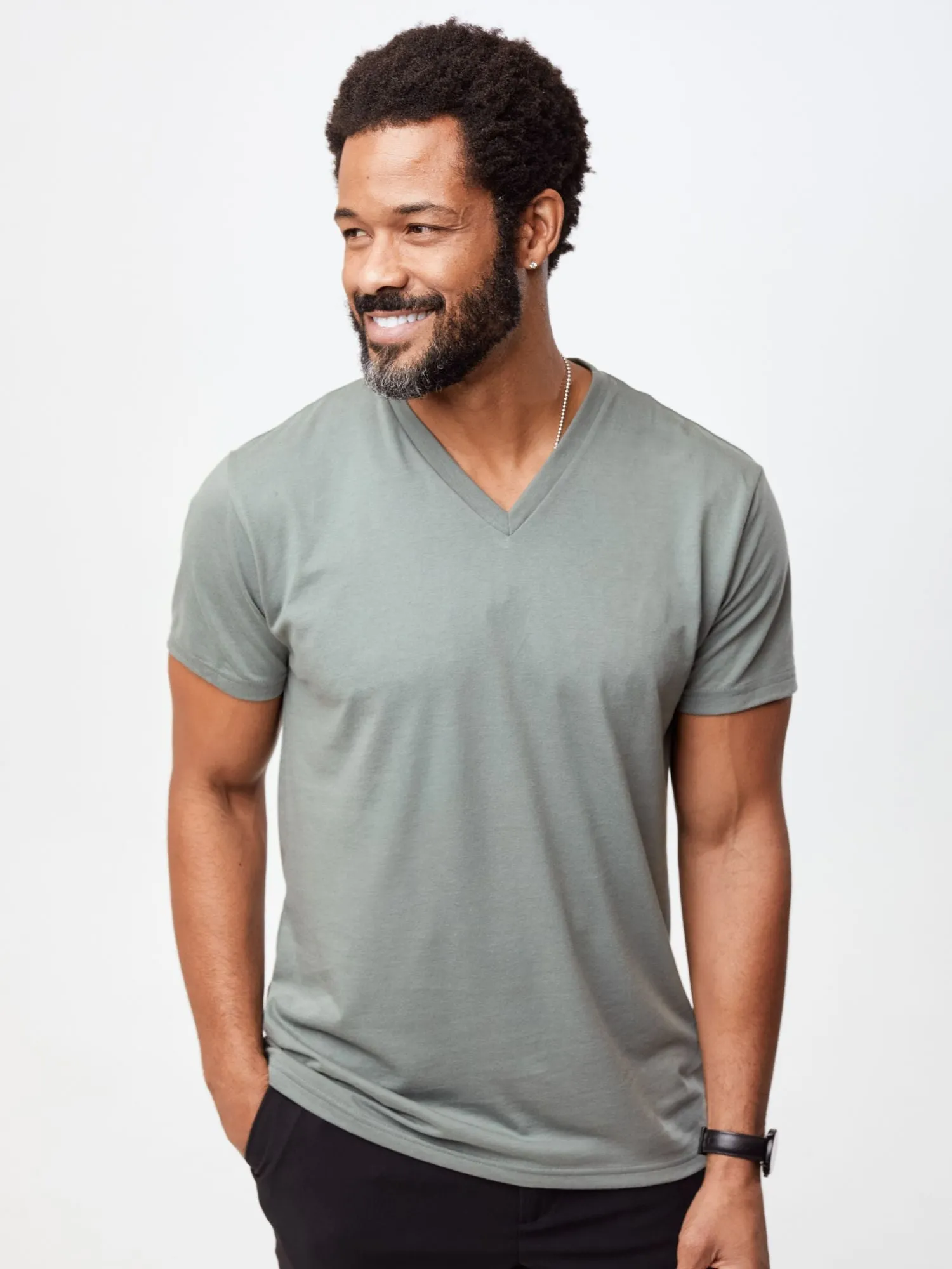 Mercury Green V-Neck