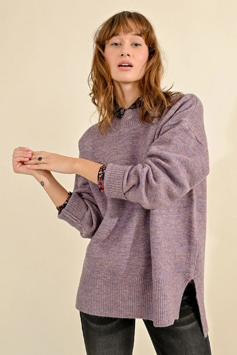 Molly Bracken Mauve Oversized Jumper