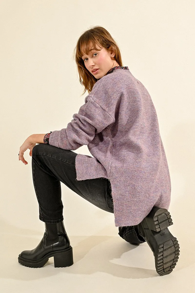 Molly Bracken Mauve Oversized Jumper