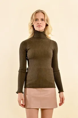 Molly Bracken Ribbed Turtleneck Jumper