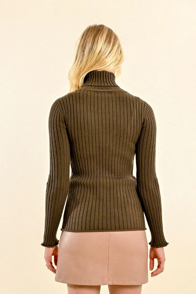 Molly Bracken Ribbed Turtleneck Jumper