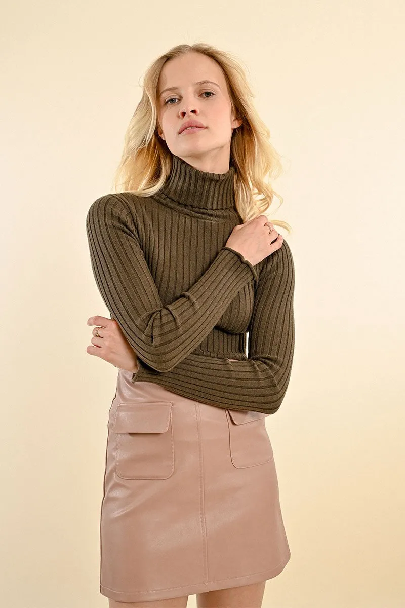 Molly Bracken Ribbed Turtleneck Jumper