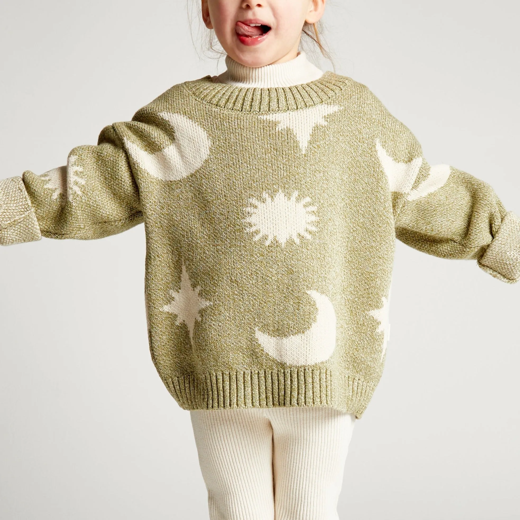 Moon Sweater - Nordic Nep Green