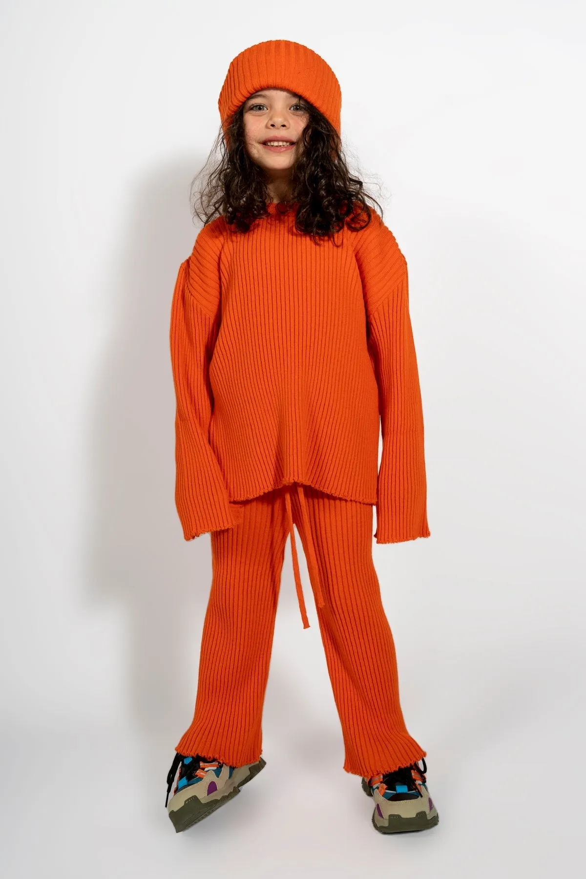 ORANGE MERINO KNIT JUMPER