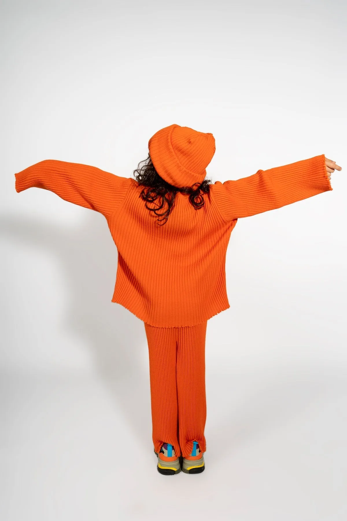 ORANGE MERINO KNIT JUMPER