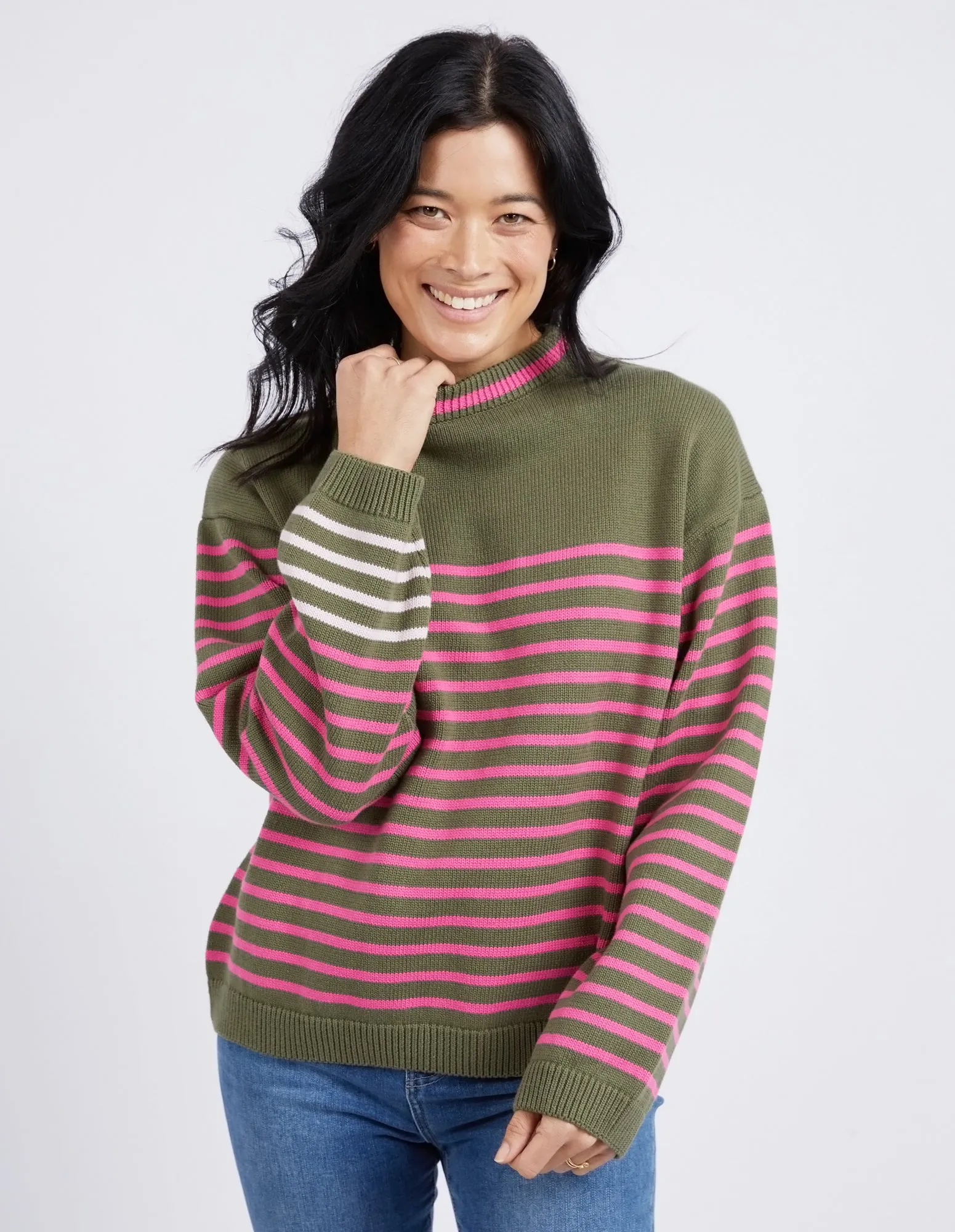 Penny Knit Clover & Pink Stripe