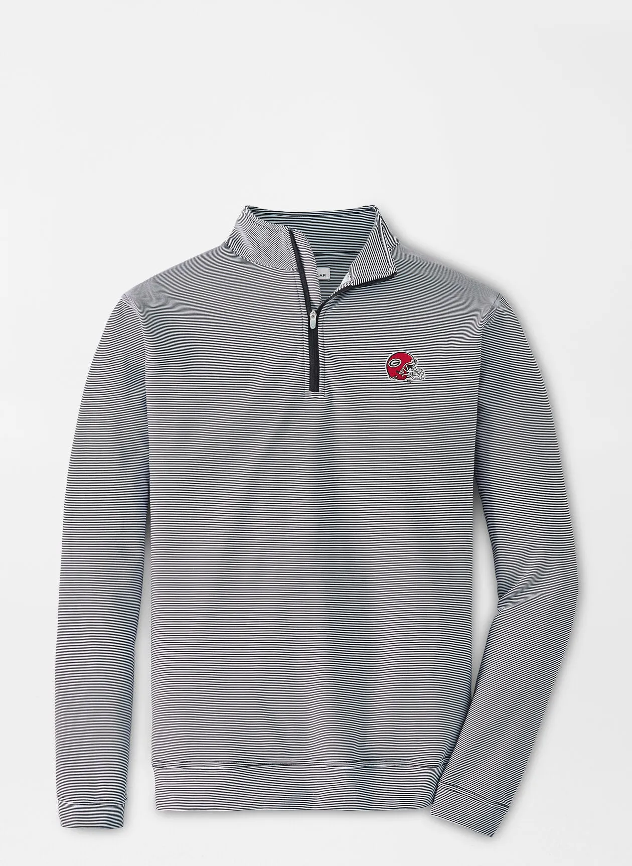 UGA Perth Mini Stripe Performance 1/4 Zip Pullover