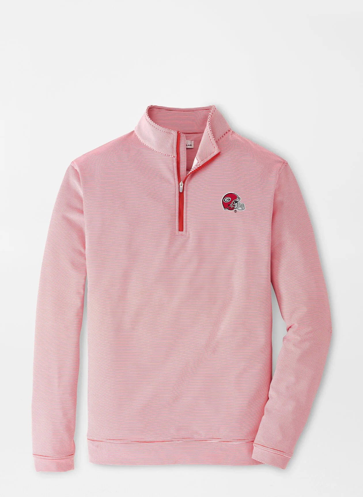 UGA Perth Mini Stripe Performance 1/4 Zip Pullover