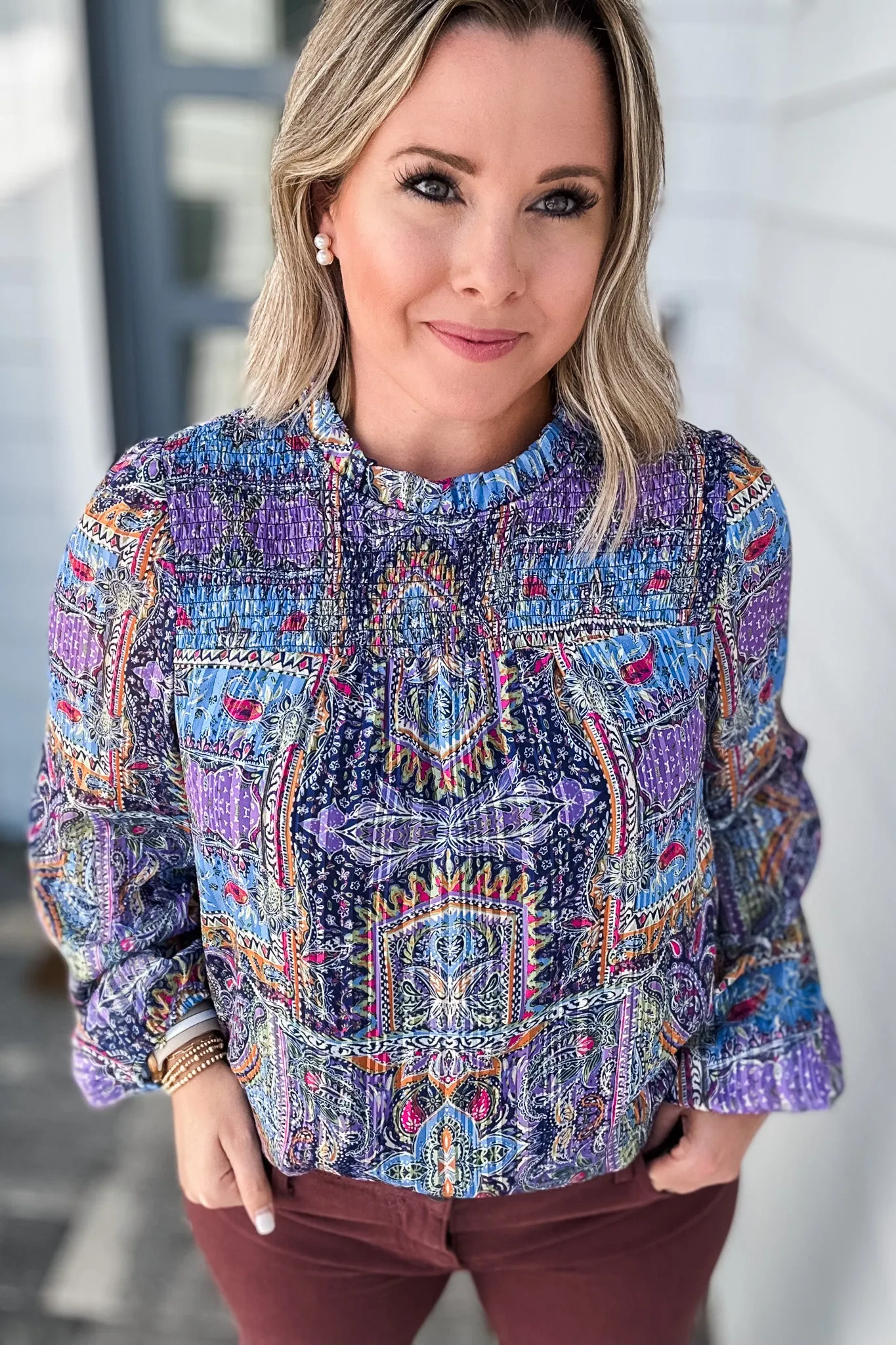 Printed York Blouse