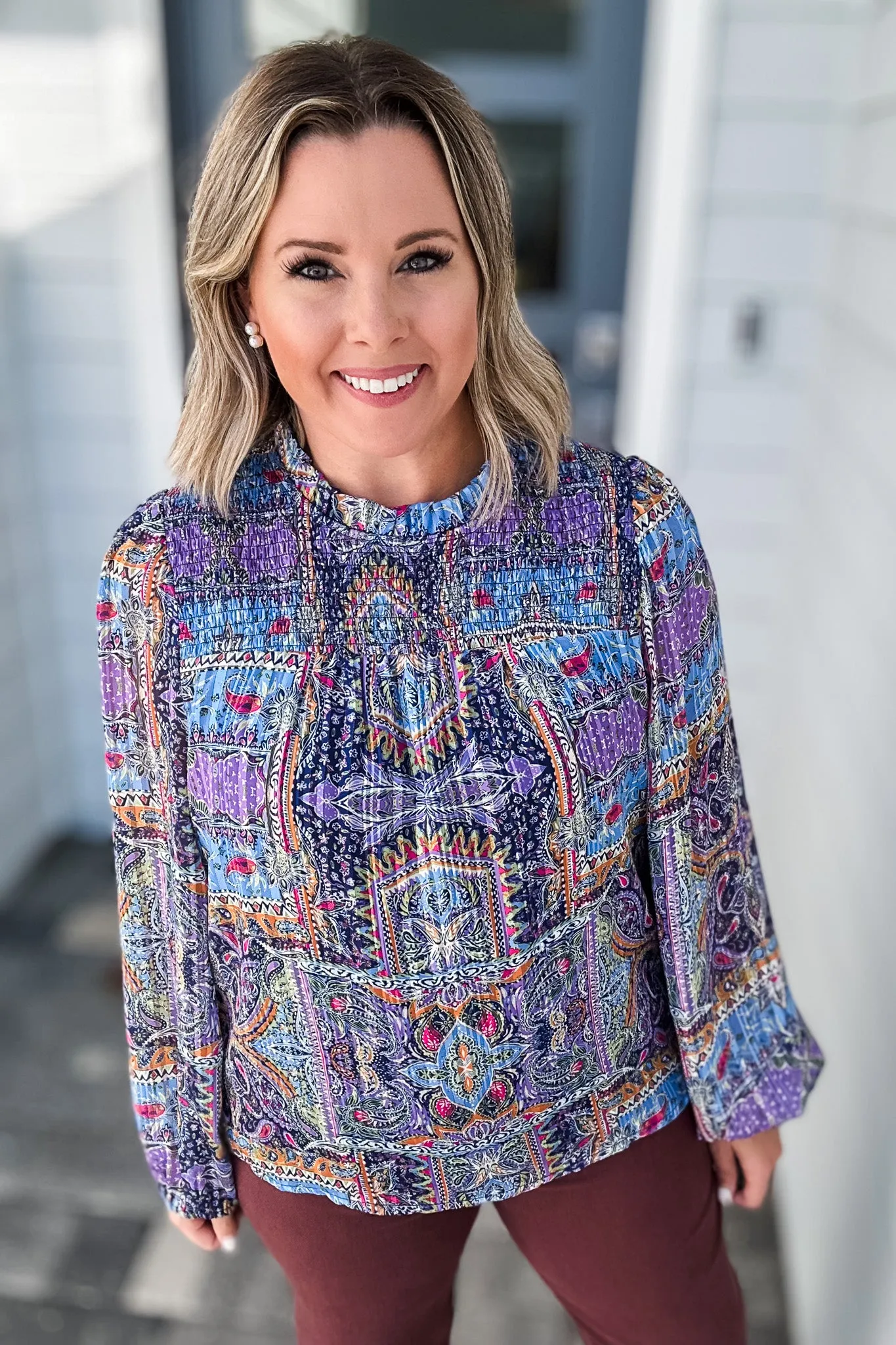 Printed York Blouse