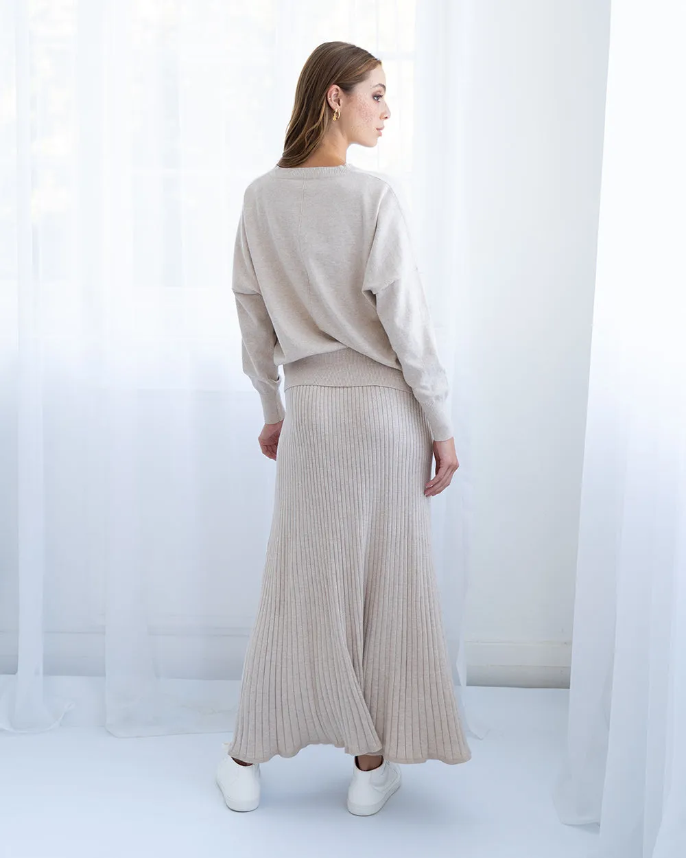 Rebecca Knit Skirt - Sandstone