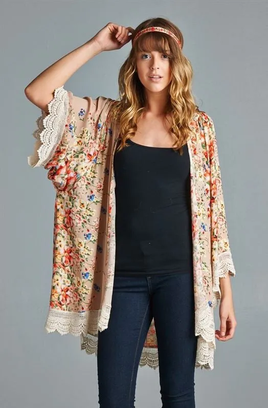 Steel Magnolia  OVERSIZED Cardigan - Beige