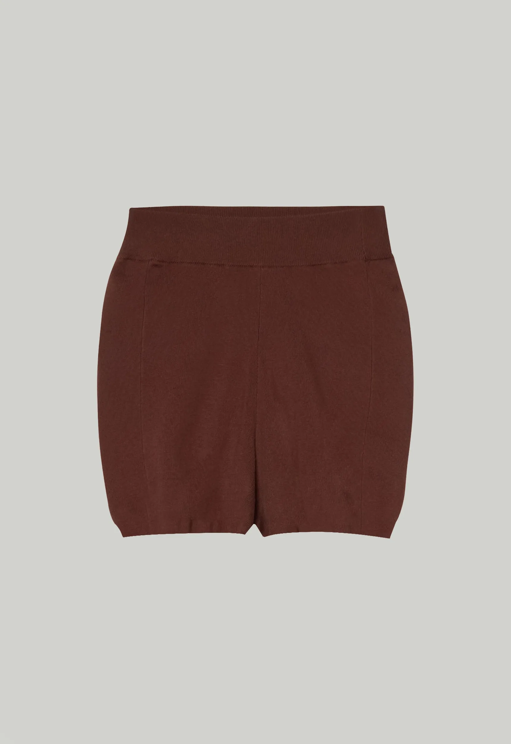 Tech Ribbed Cotton Short - Leather