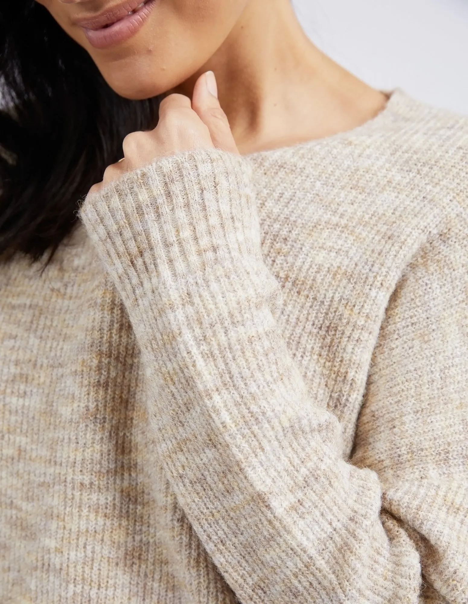 Verity V Neck Knit Oatmeal