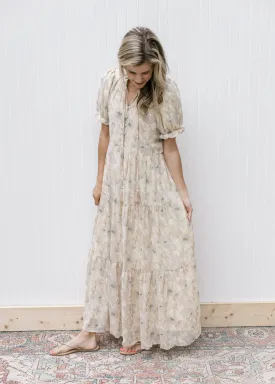 Watercolor Picture Floral Maxi