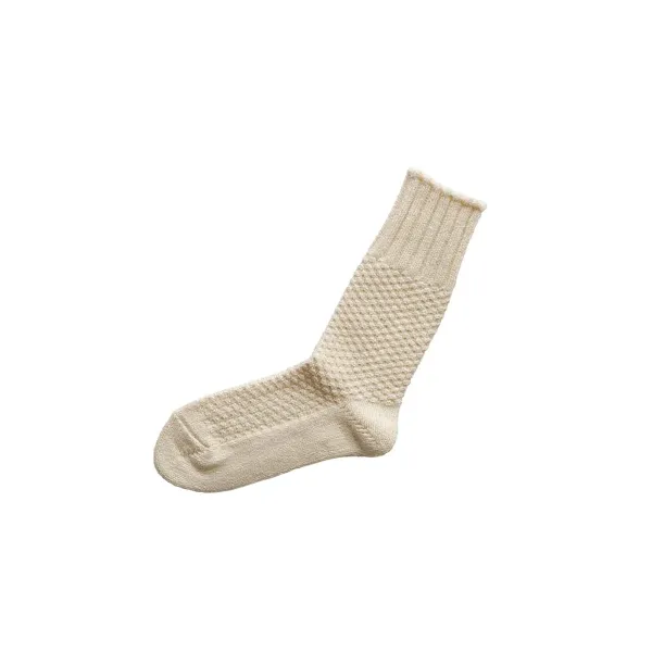 Wool Cotton Boots Socks _ Ivory